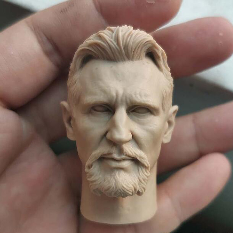  1/6  Liam Neeson Head Sculpt Unpainted Fit ..
